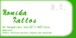 monika kallos business card